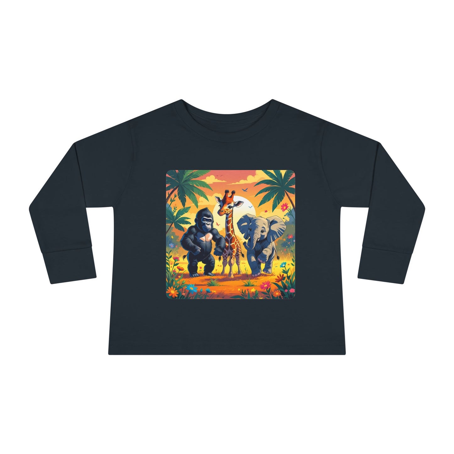 Jungle Safari Toddler Long Sleeve Tee
