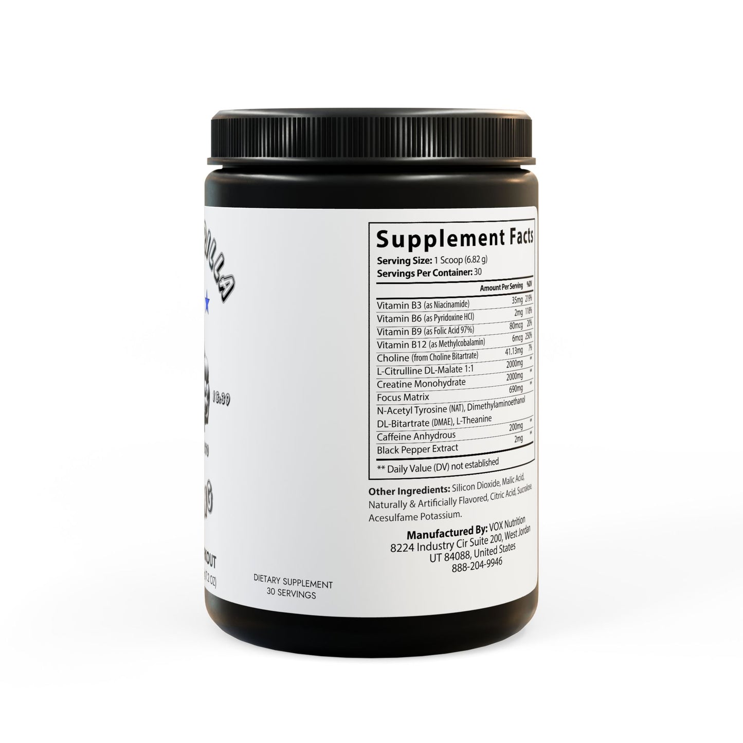 Pre-Workout Supplement - Fruit Punch Flavor - (204g, 7.1oz)