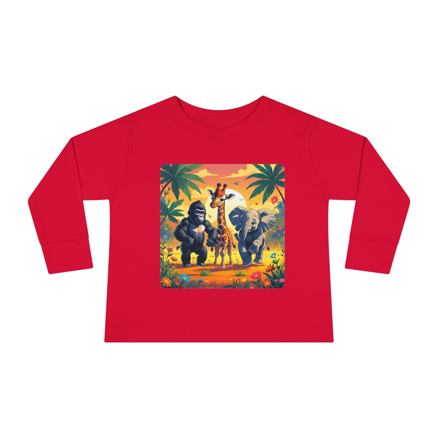 Jungle Safari Toddler Long Sleeve Tee
