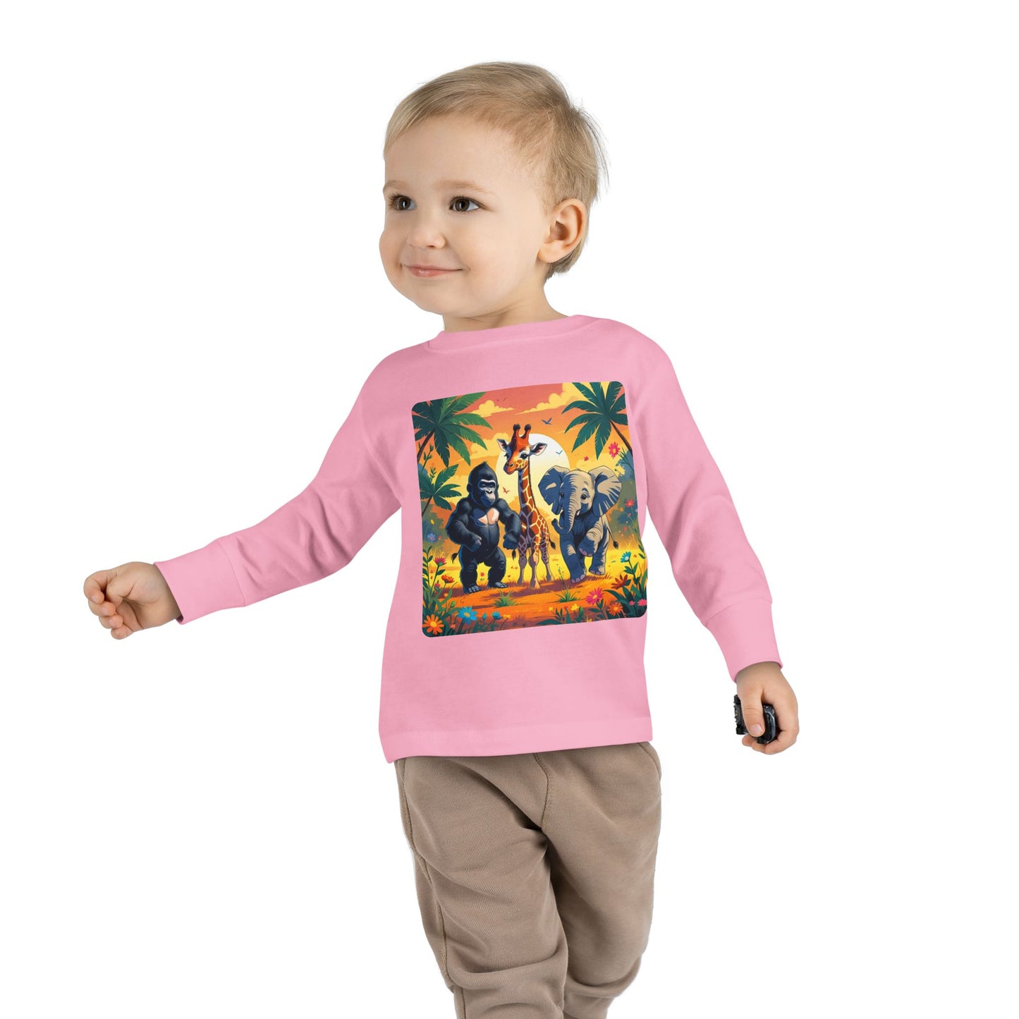 Jungle Safari Toddler Long Sleeve Tee