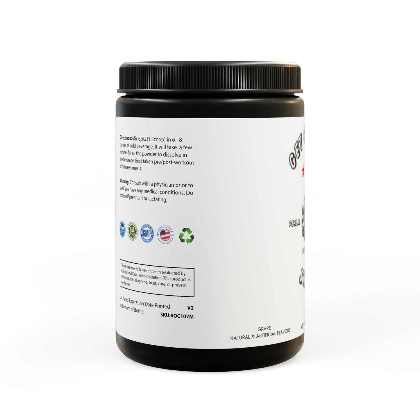 BCAA Supplement - Grape Flavor (325g, 11.46oz, 50 servings)