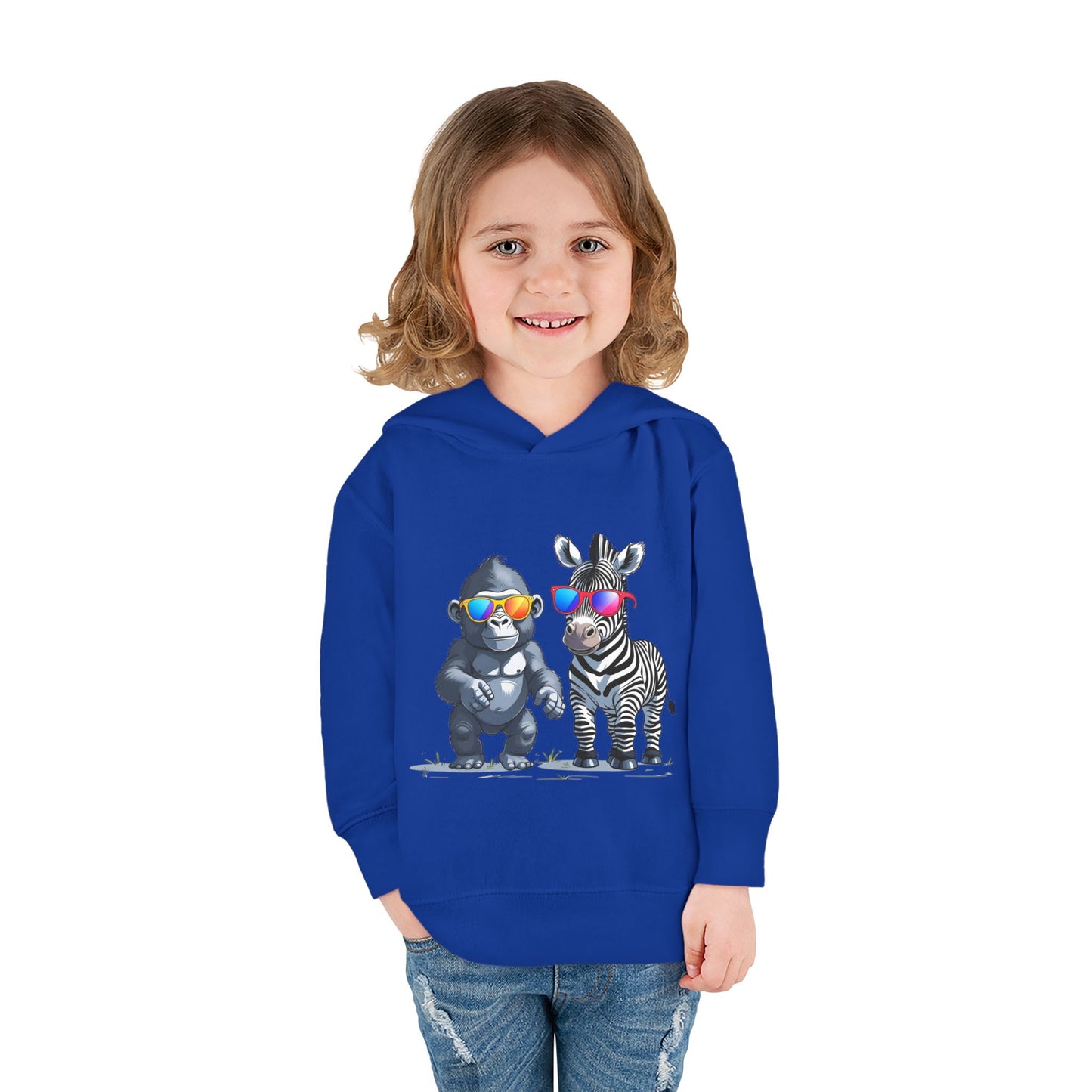 Cool Kids Pullover Hoodie - FUN Gorilla & Zebra Friends
