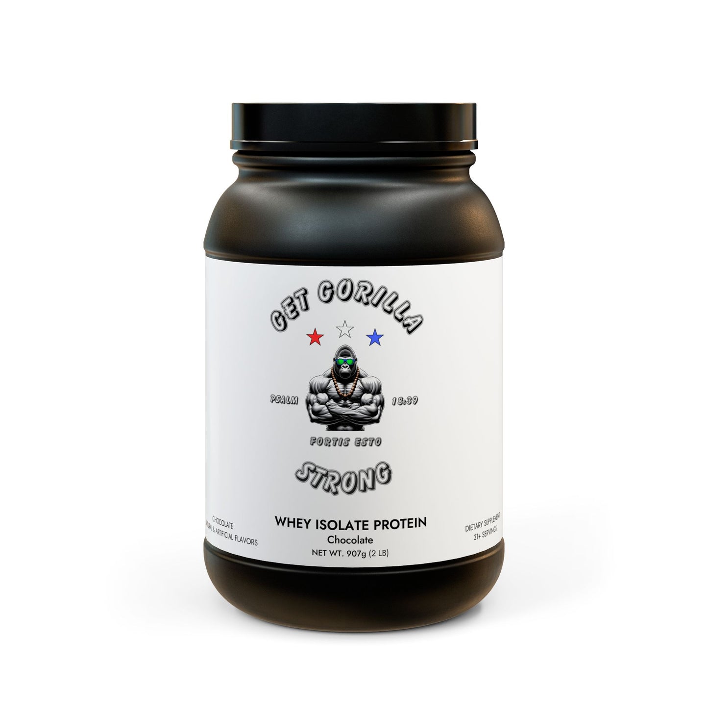Whey Isolate Protein Supplement - Chocolate Flavored (907g, 2lb)