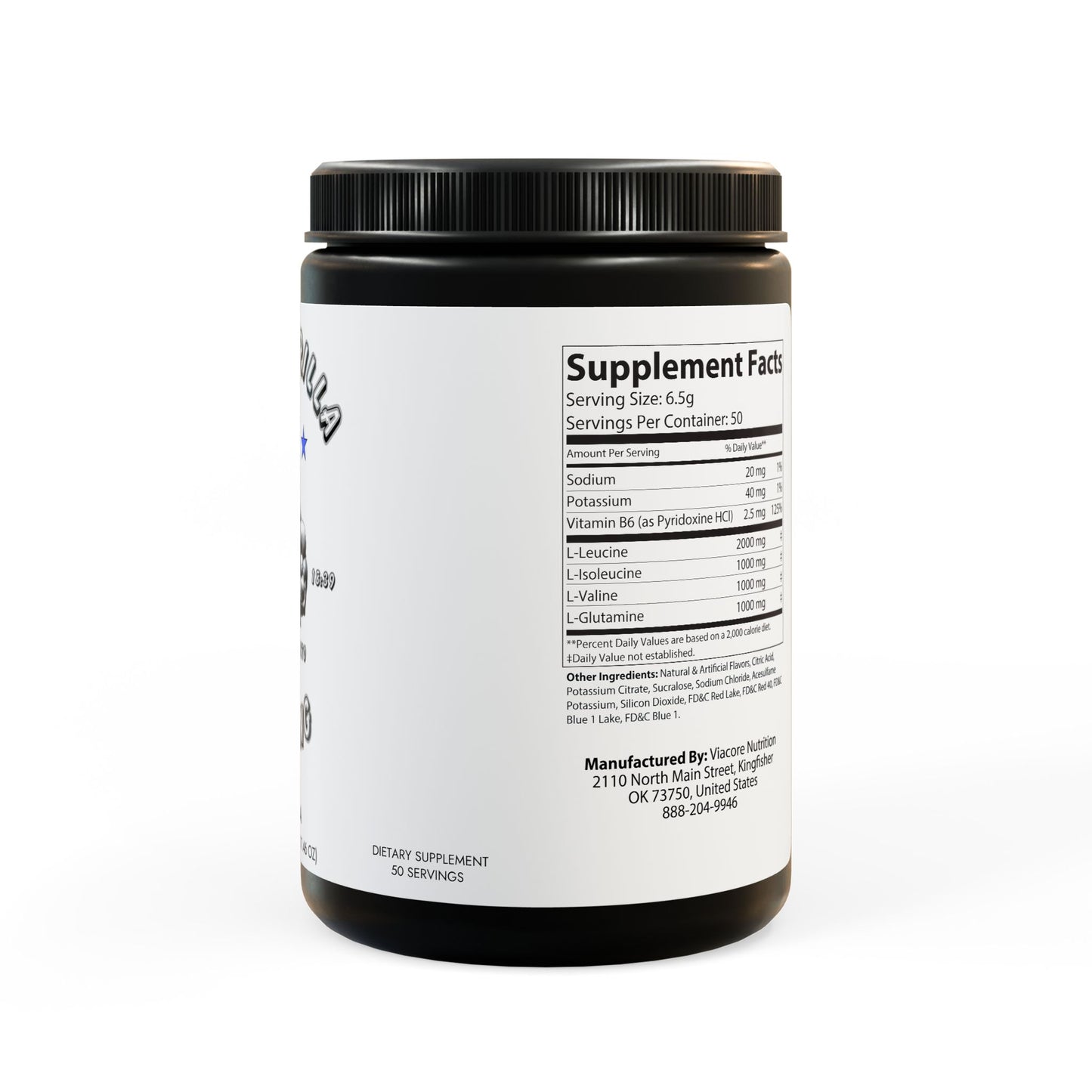 BCAA Supplement - Grape Flavor (325g, 11.46oz, 50 servings)