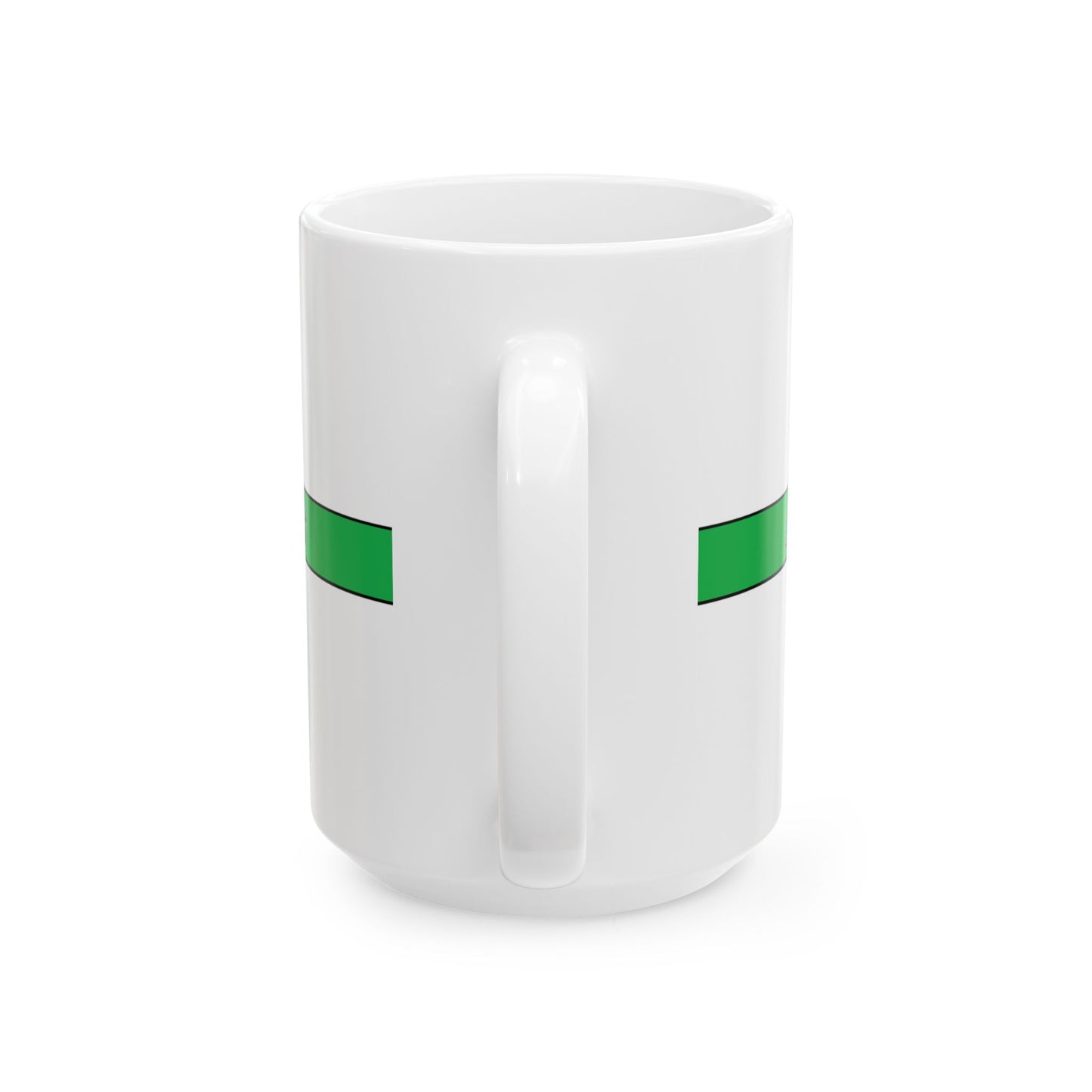 Thin Green Line Ceramic Mug - Strength Knows No Borders