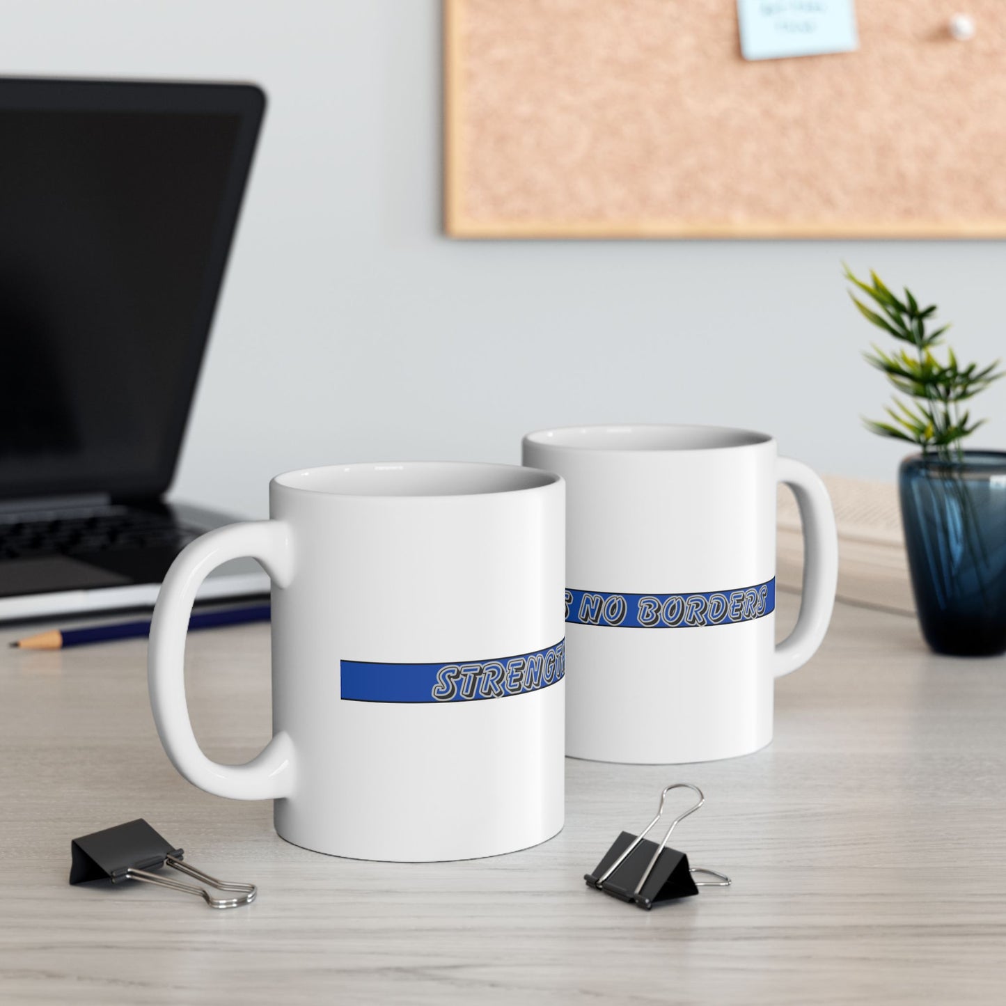 Thin Blue Line Mug - Strength Knows No Borders