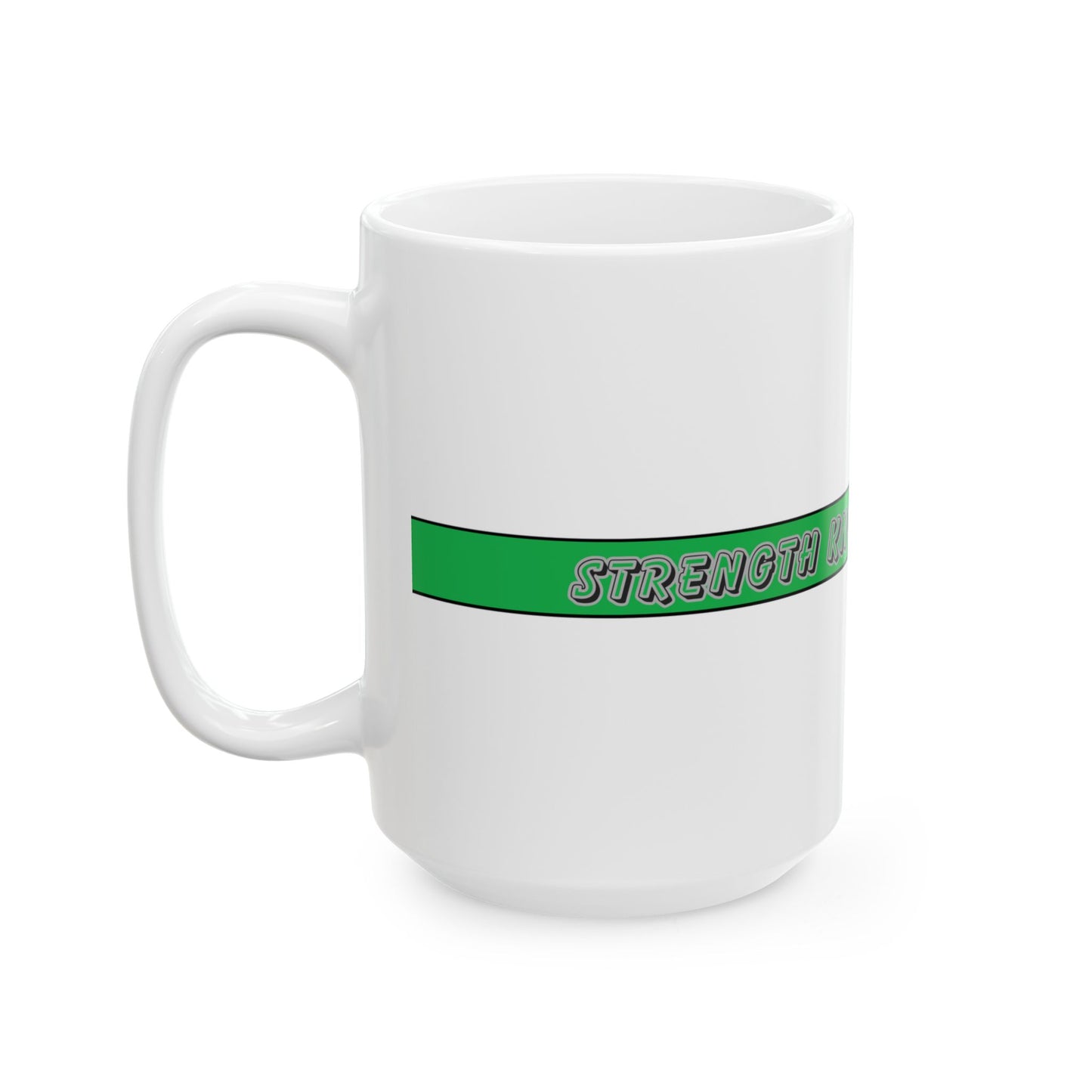 Thin Green Line Ceramic Mug - Strength Knows No Borders