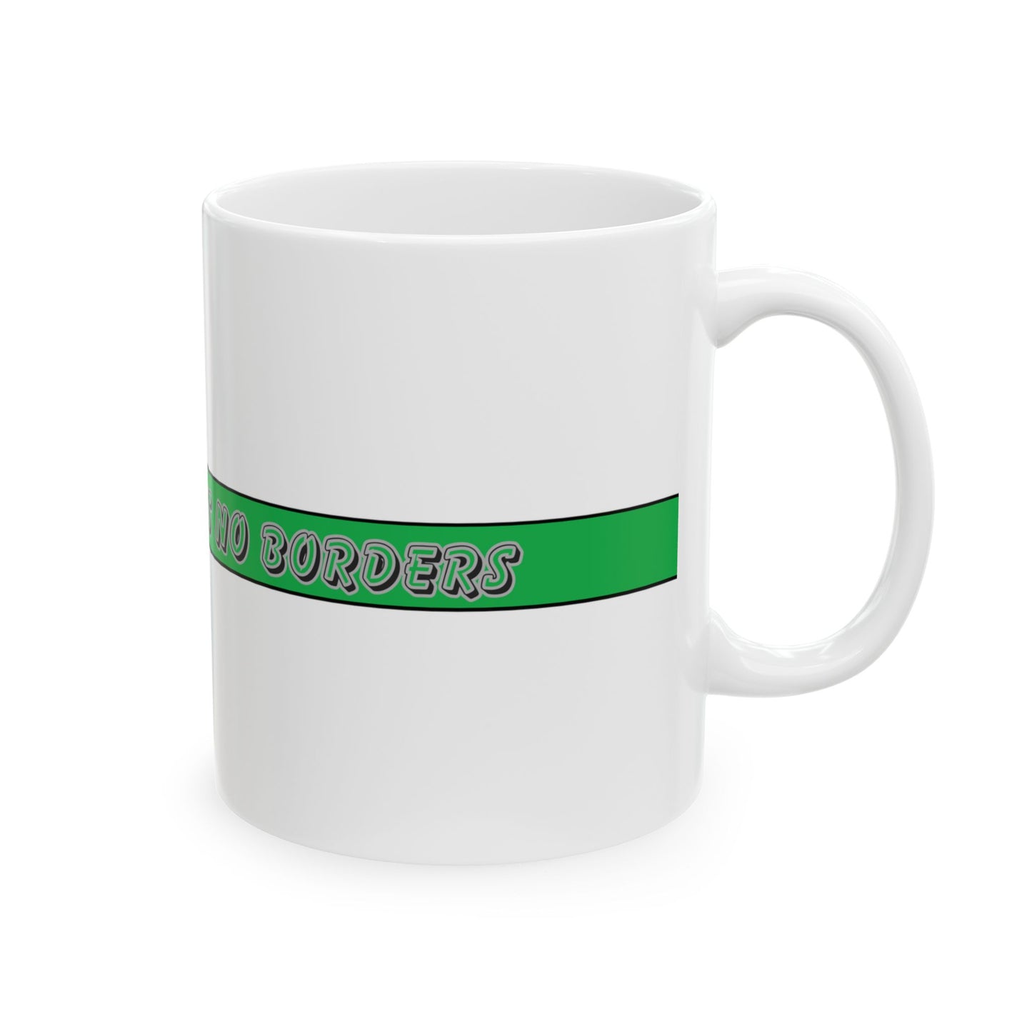 Thin Green Line Ceramic Mug - Strength Knows No Borders