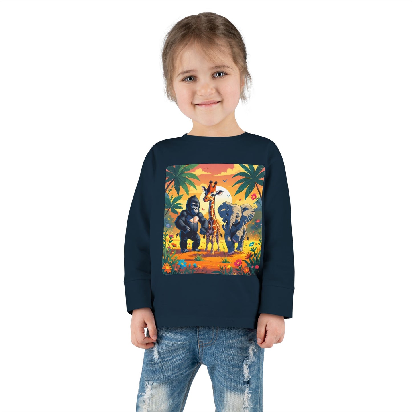 Jungle Safari Toddler Long Sleeve Tee