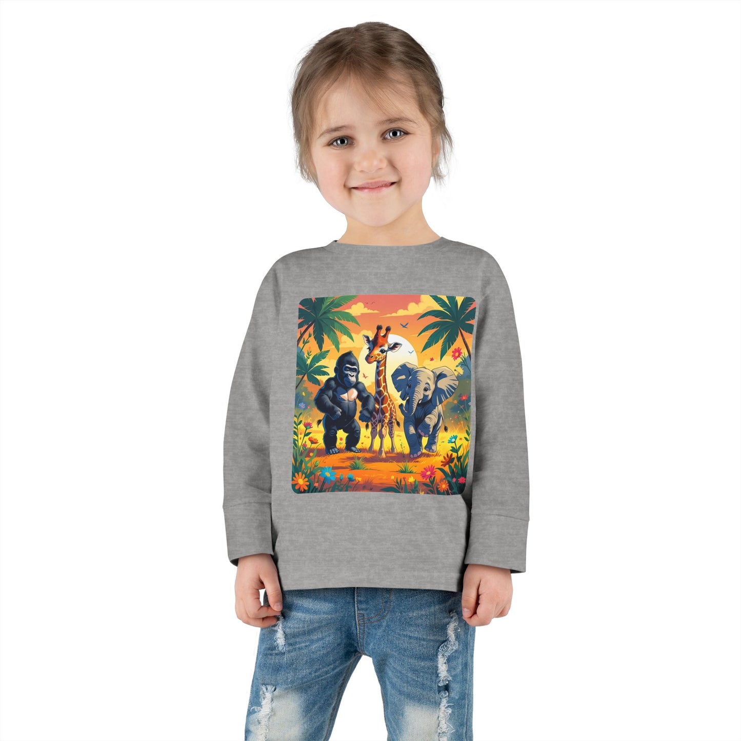 Jungle Safari Toddler Long Sleeve Tee
