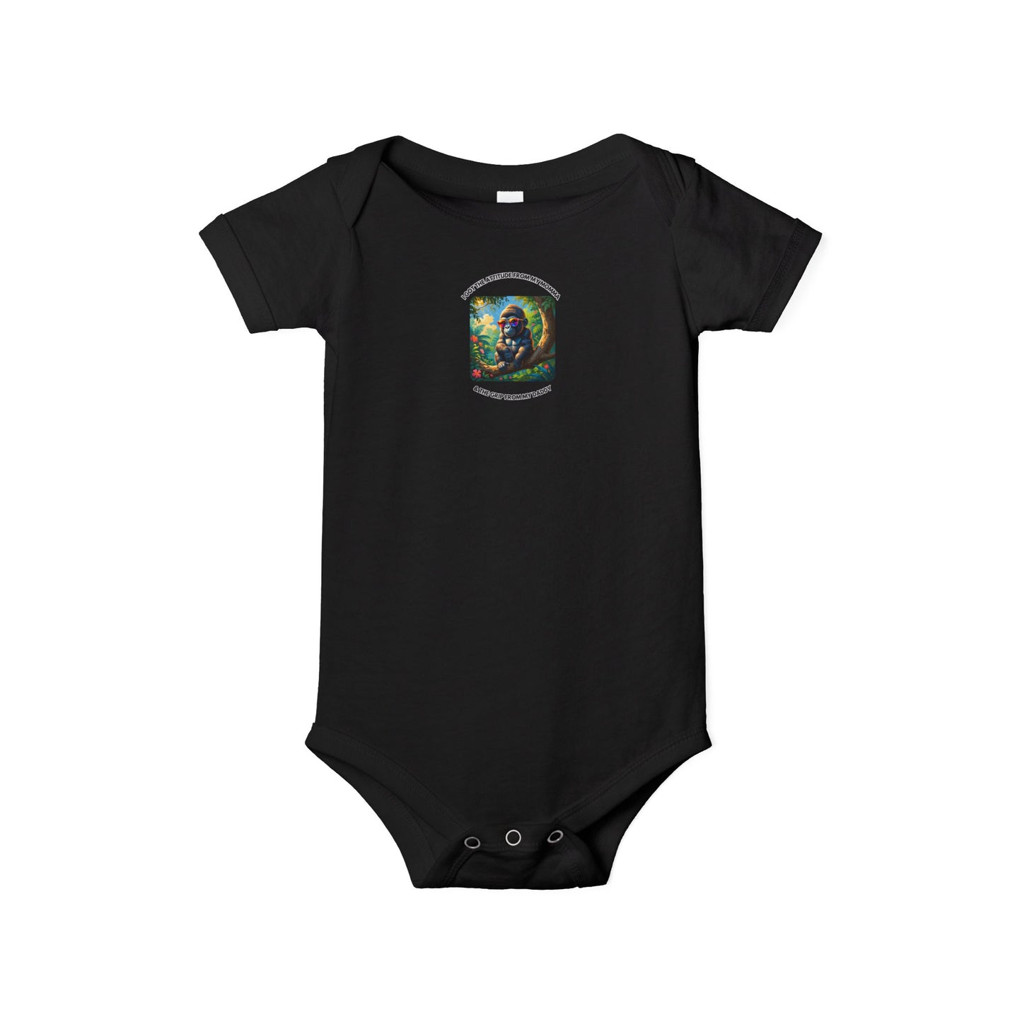 Infant Jersey - One Piece - I Get my Attitude from My Momma & My Grip from My Daddy!
