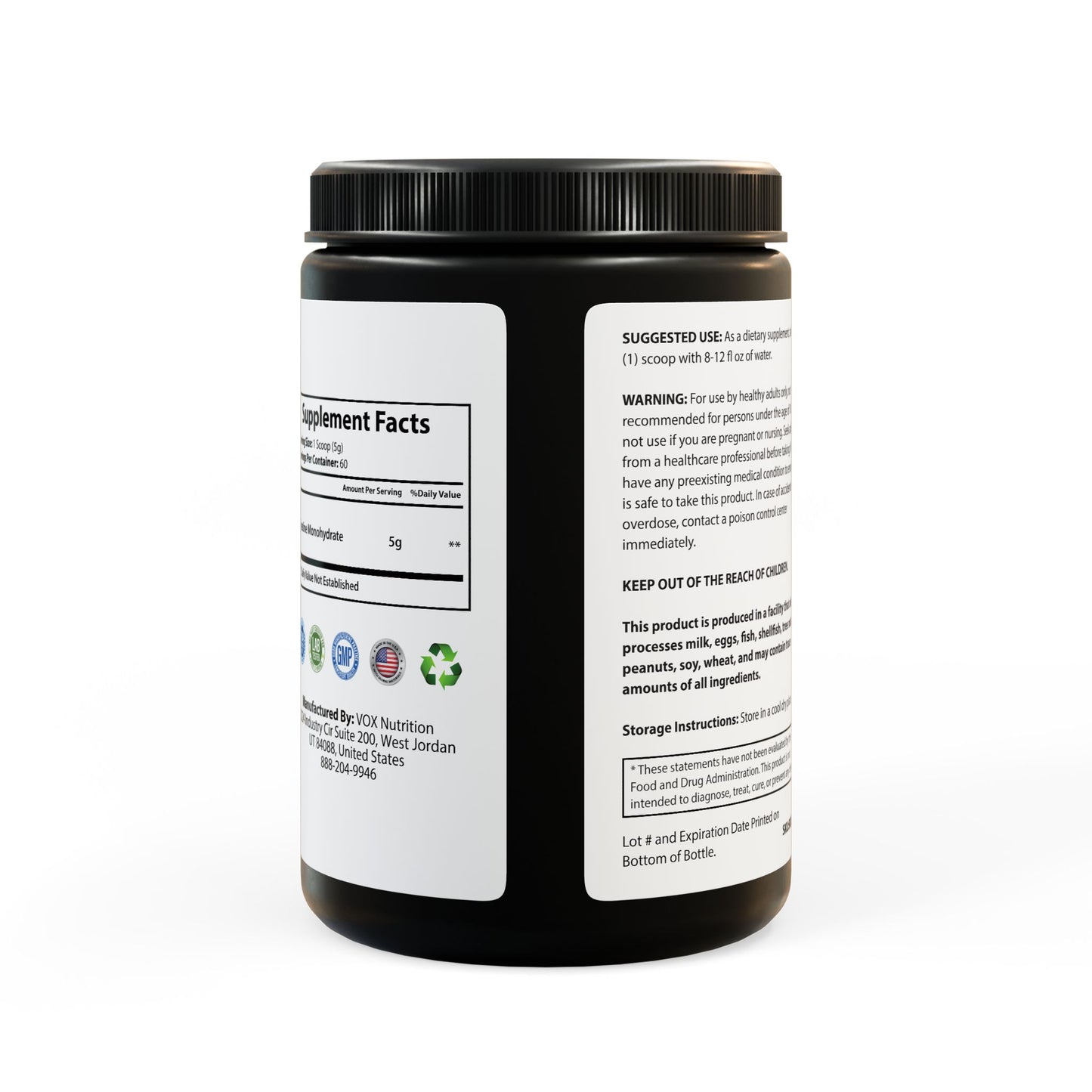 Creatine Monohydrate - Supplement - (300g, 10.58oz)