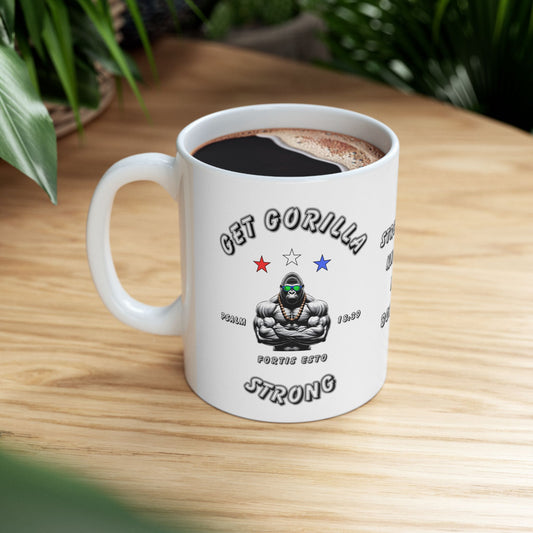 'Get Gorilla Strong!' Ceramic Mug, 11oz or 15oz