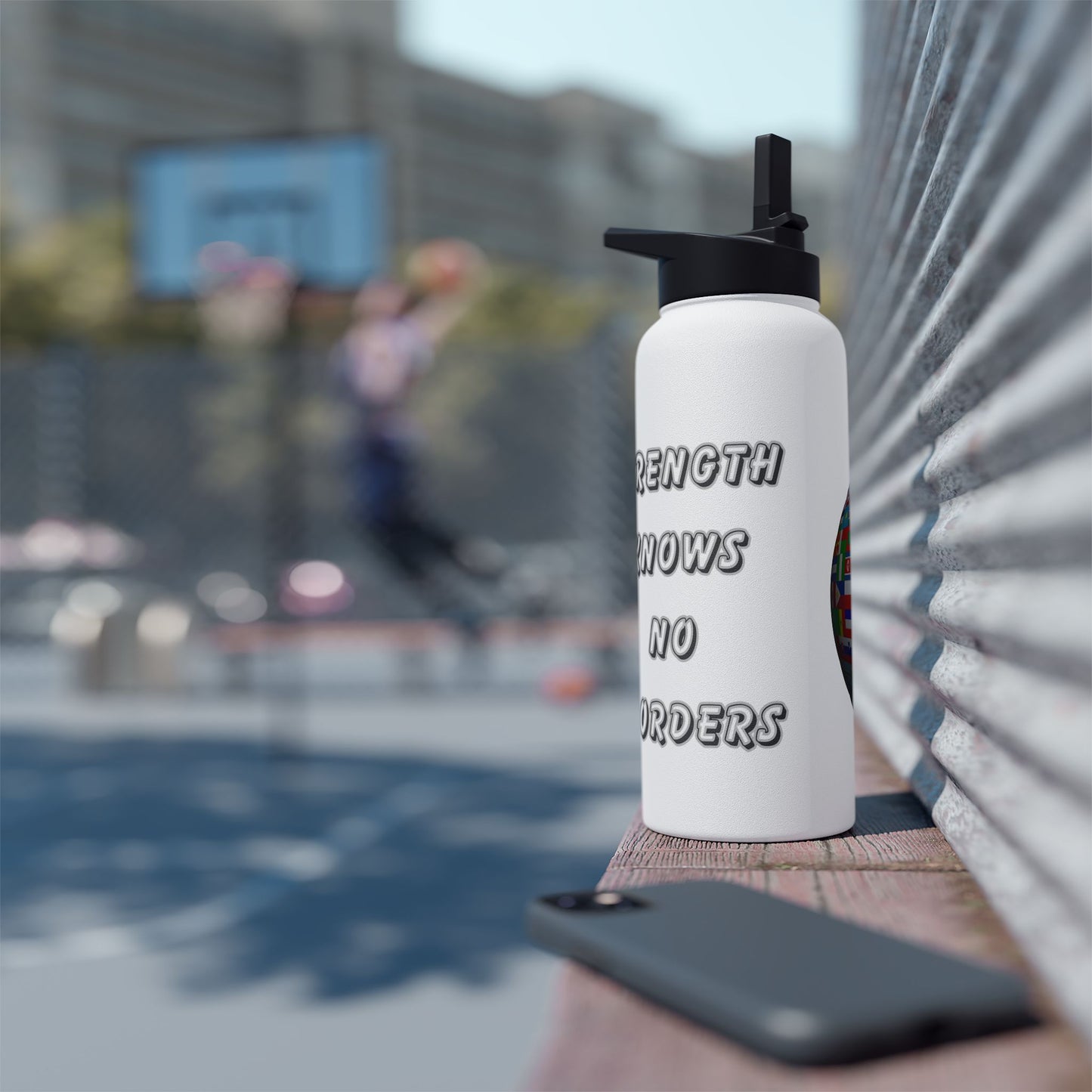 Water Bottle - 12oz, 18oz, 32oz - Strength Knows No Borders