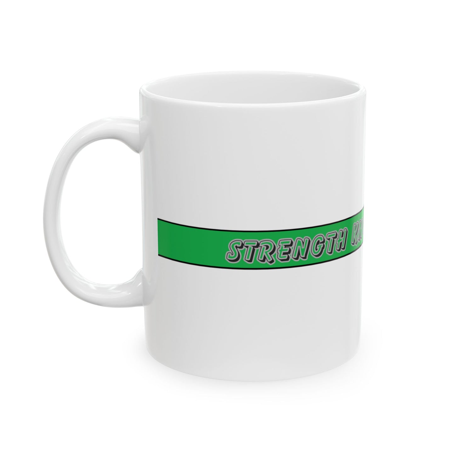 Thin Green Line Ceramic Mug - Strength Knows No Borders