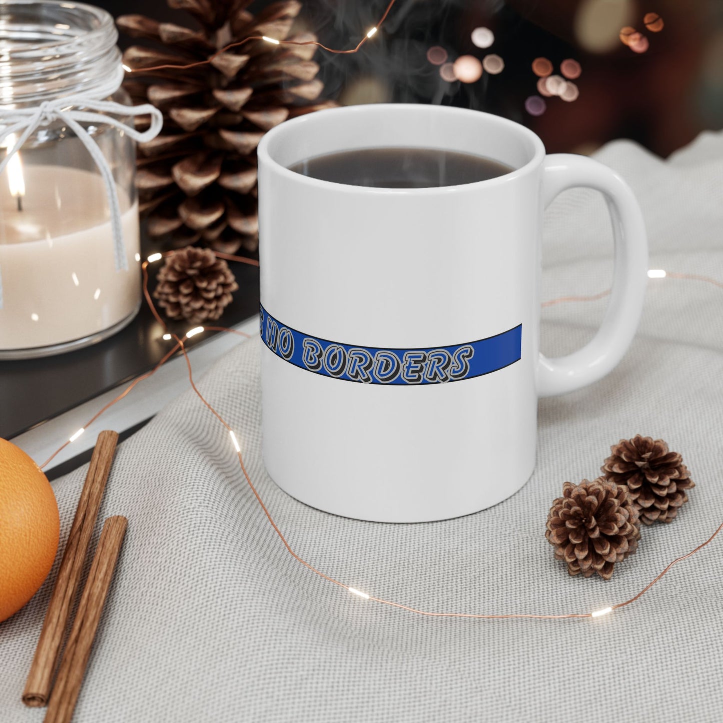 Thin Blue Line Mug - Strength Knows No Borders