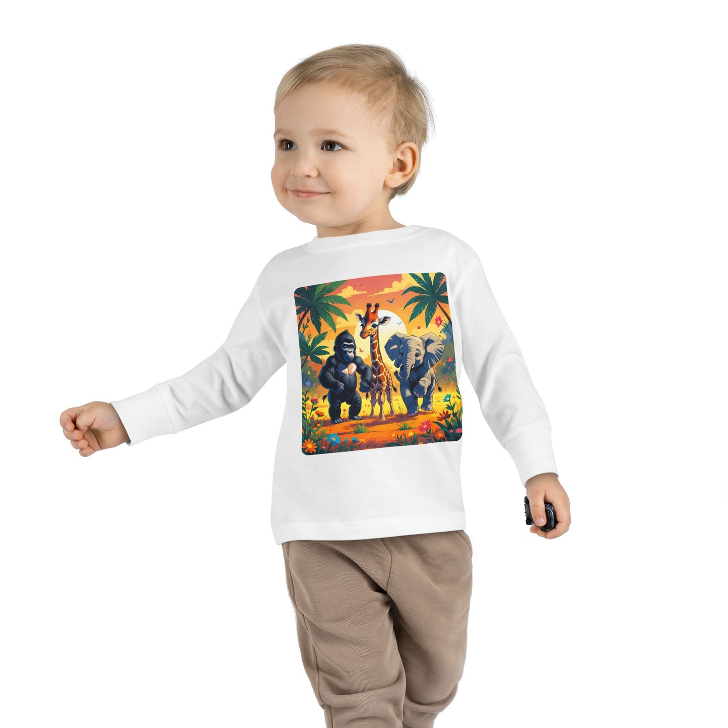 Jungle Safari Toddler Long Sleeve Tee