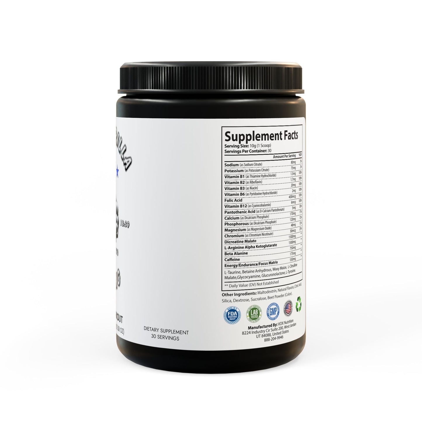 Pre-Workout Supplement - Watermelon Flavor - (300g, 10.58oz)