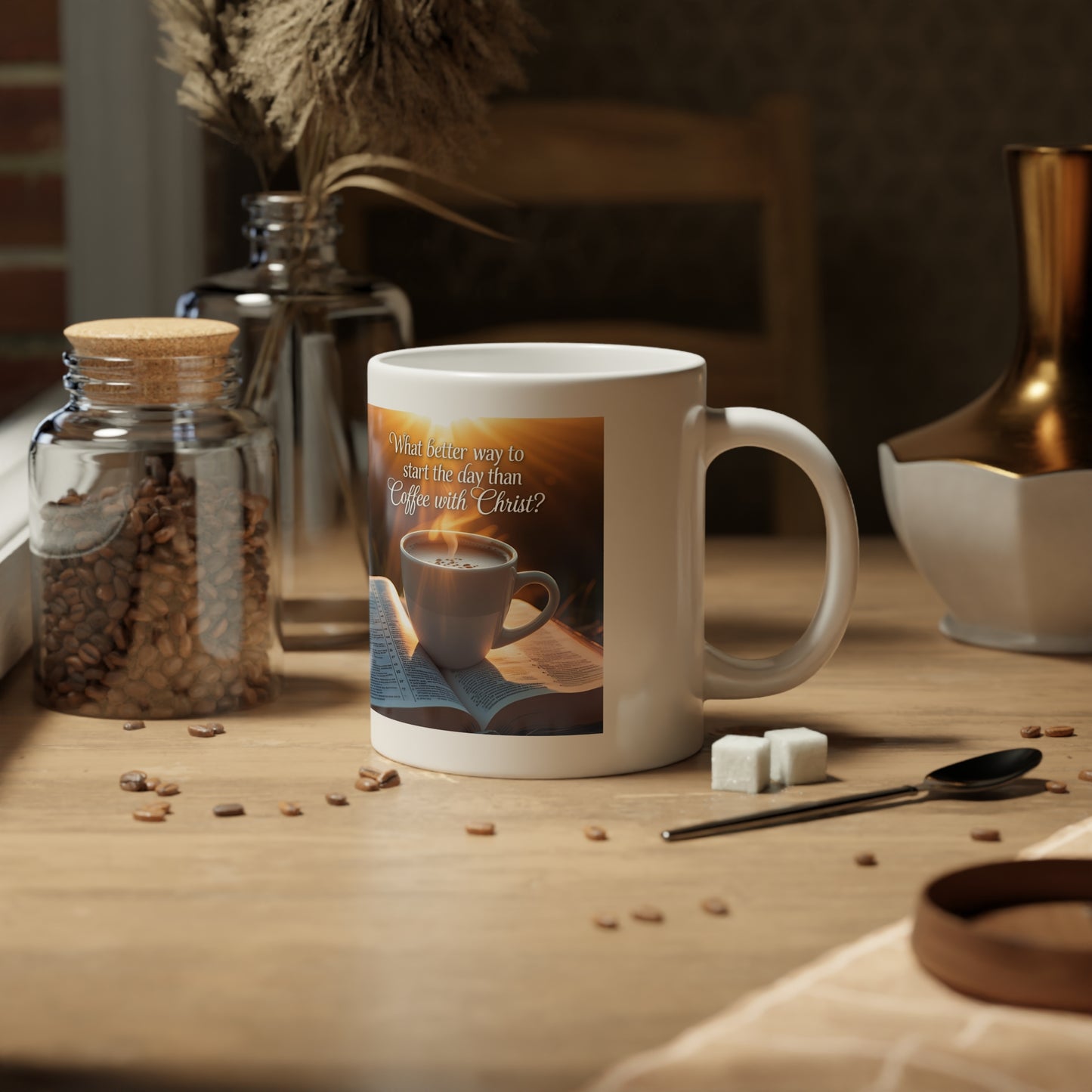 Coffee Mug - 20oz Jumbo Cup - Coffee with Christ