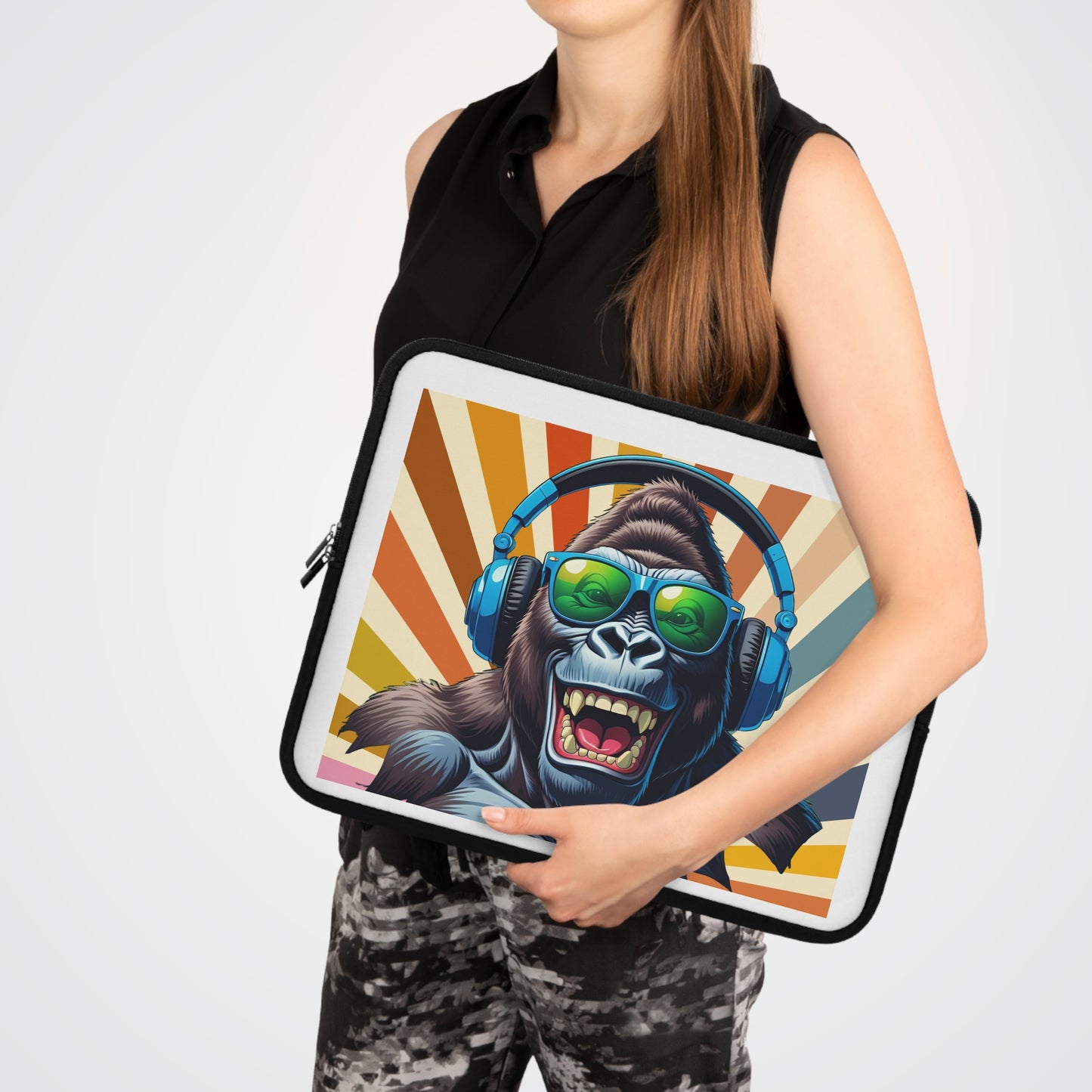 Music Makes Me Happy Laptop Sleeve