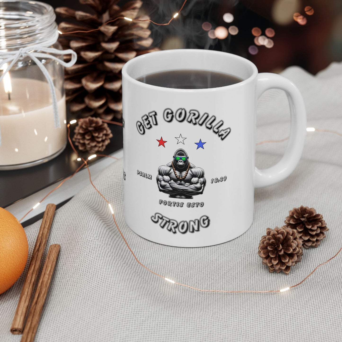'Get Gorilla Strong!' Ceramic Mug, 11oz or 15oz
