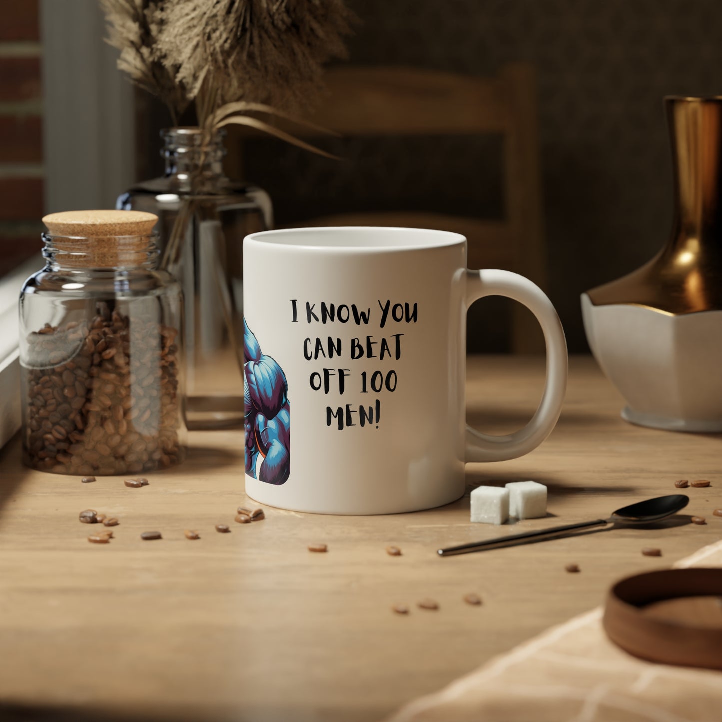 Jumbo Mug - 20oz - Funny - Retro - You May Not Have the Strength of A Gorilla...
