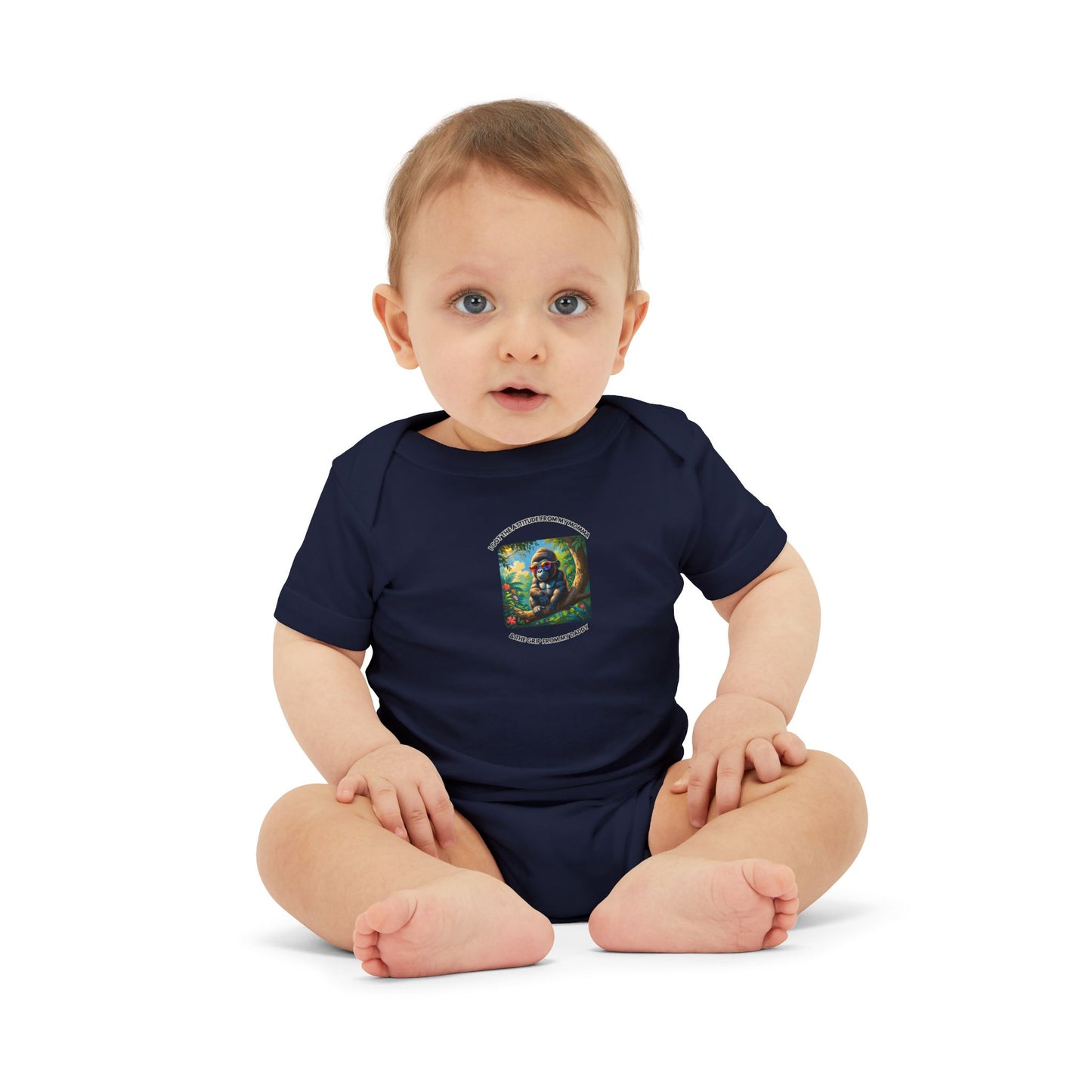 Infant Jersey - One Piece - I Get my Attitude from My Momma & My Grip from My Daddy!