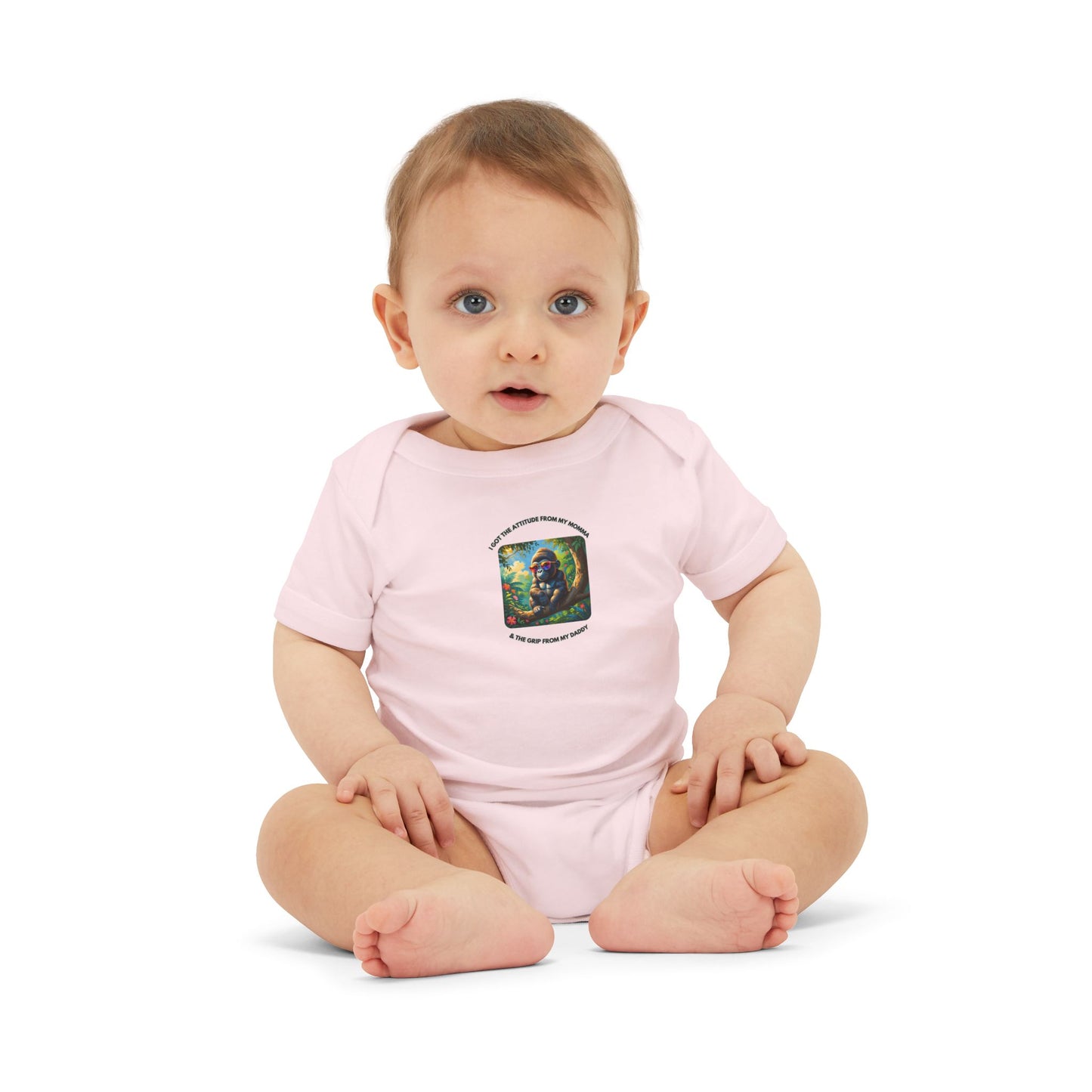 Infant Jersey - One Piece - I Get my Attitude from My Momma & My Grip from My Daddy!