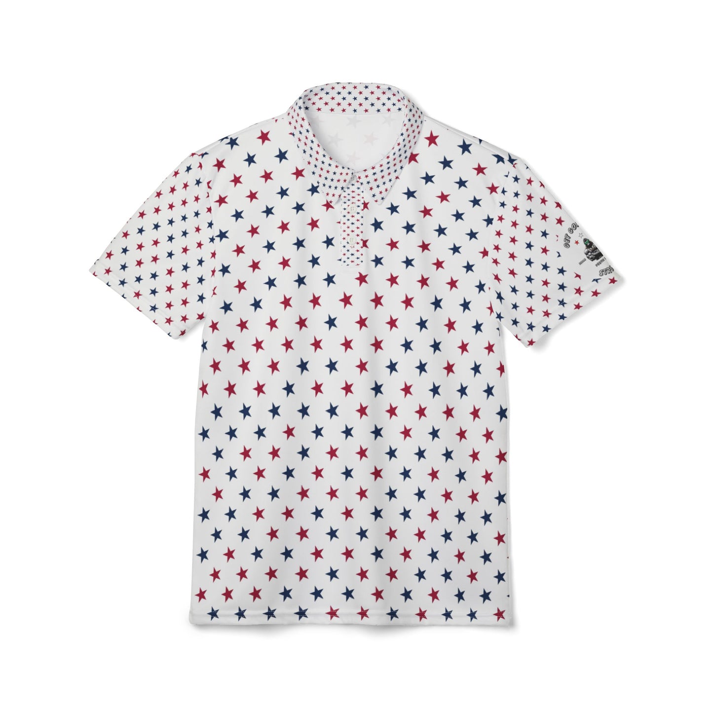 Patriotic Star Print Polo Shirt - Unisex