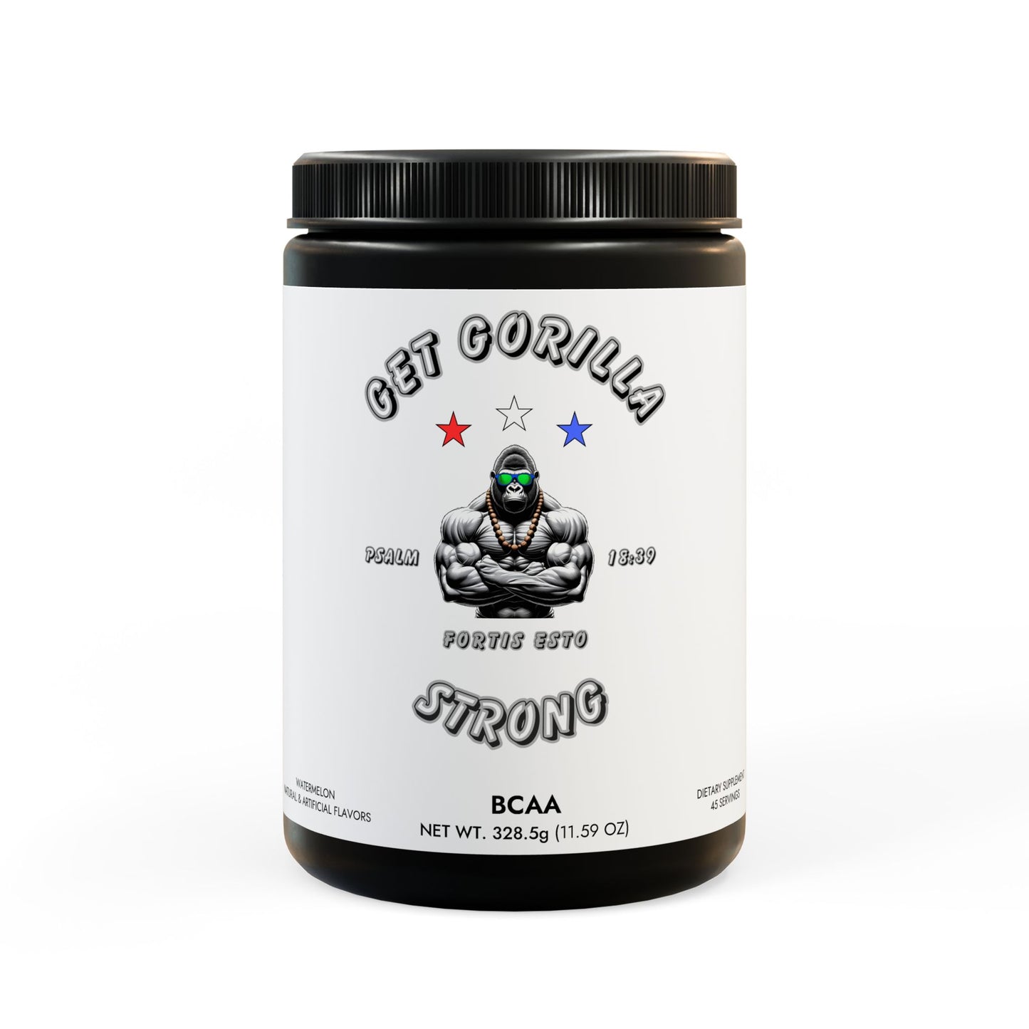 BCAA Supplement - Watermelon Flavor (325g, 11.46oz, 45 servings)